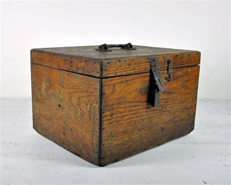 antique wood metal lined cylinder box|antique metal boxes with lids.